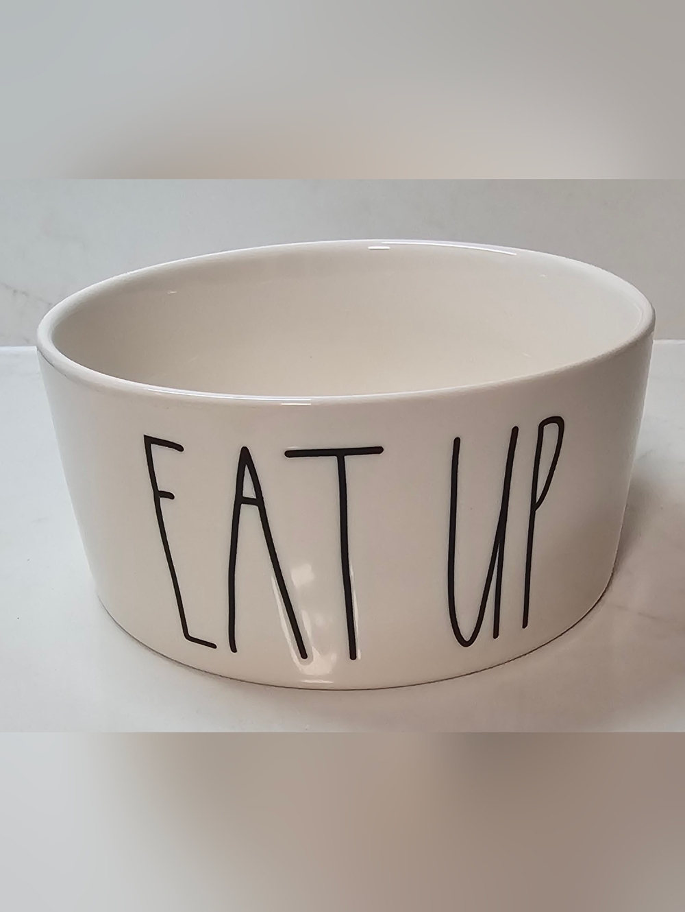 NEW Rae Dunn Large Eat Up Food Dog Cat Pet Bowl